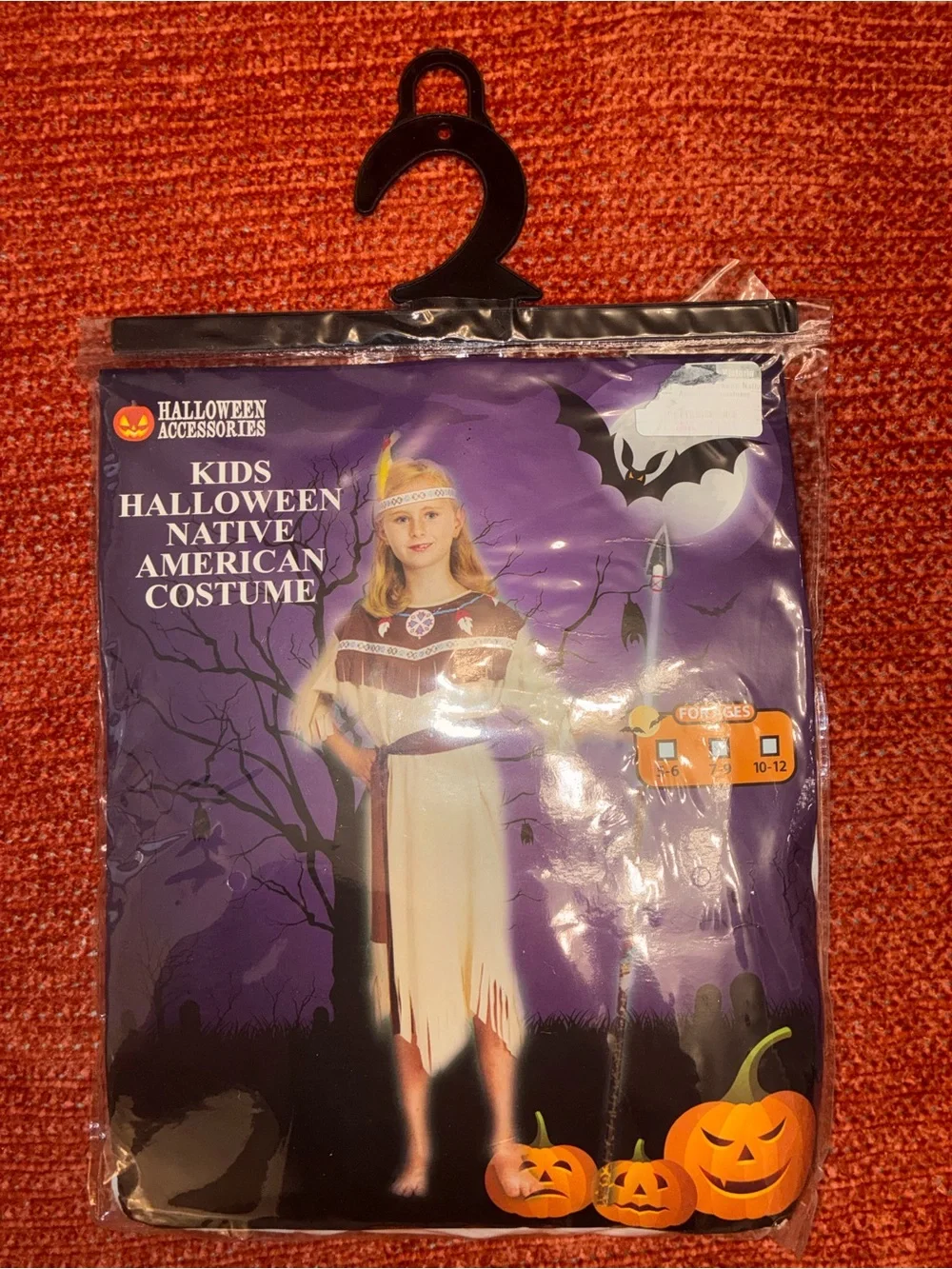 Kids Halloween Native American Costume - Cream and Brown